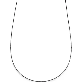 Náhrdelník Essentials | 1mm řetízkový náhrdelník s&nbsp;obdélníkovými články v&nbsp;černé barvě gunmetal - Lucleon