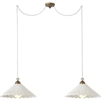 Redo LEA 02-804 + CT40 - Závěsné retro svítidlo s keramickými stínidly Ø 40cm (Dvojramenný retro závěsný lustr )