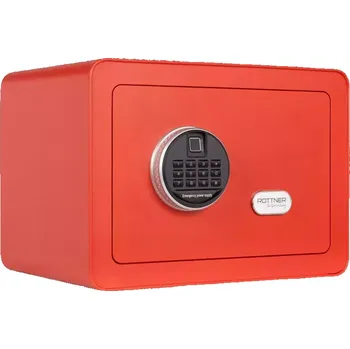 Trezor Rottner Vintage nábytkový elektronický sejf červený se čtečkou otisků prstů
