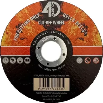 Řezný kotouč Řezný kotouč na kov a nerez 115x1,0x22 HELLS BELLS