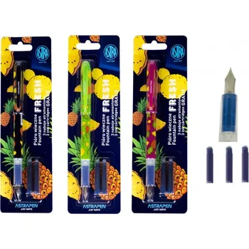ASTRA Fresh, Plnicí inkoustové pero + 3ks náplň, mix barev, blistr, 203120004