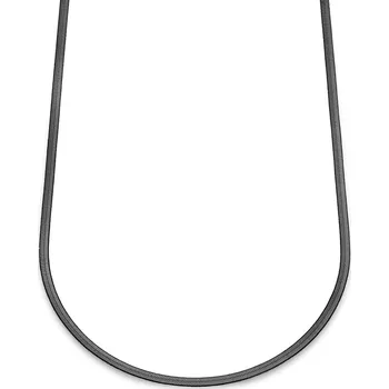 Náhrdelník Essentials | 4mm plochý řetízek hádek v&nbsp;černé barvě gunmetal - Lucleon
