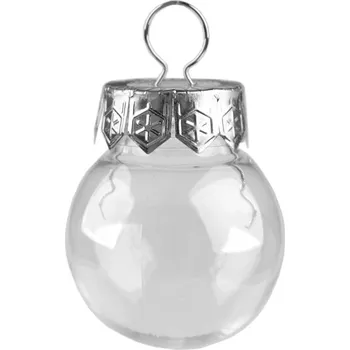 Vánoční dekorace Baňka k dozdobení Ø4 cm, barva 1 transparent stříbrná