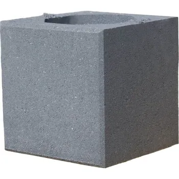 Tvárnice plotová CS BETON Soloblok půlka šedá – 200 × 200 × 200 mm