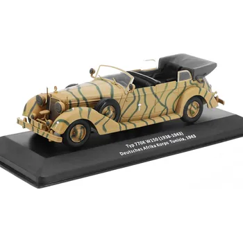 autíčko DeAgostini Mercedes 770K W150 1943 1:43 - časopis Vojenské automobily s modelem #1 Mercedes-Benz 770 K W-150 Tunisia 1943 - kovový model auta