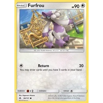 Sběratelská karetní hra Pokémon FLI 099/131 Furfrou - Forbidden Light Stav: Excellent, Verze: REVERSE HOLO