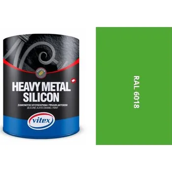 barva na kov Vitex Heavy Metal Silikon - Alkydová Barva Na Kov Ral 6018 Zelenožlutá 2,25L
