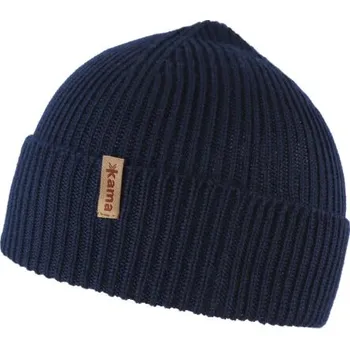 Sušička Kama pletená Merino čepice A178 108 - tmavě modrá UNI