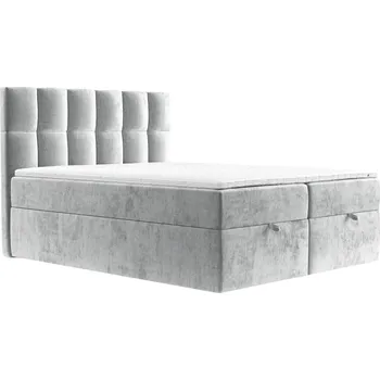Postel Maison de Rêve Světle šedá čalouněná postel ESSENCE 200 x 200 cm, boxspring