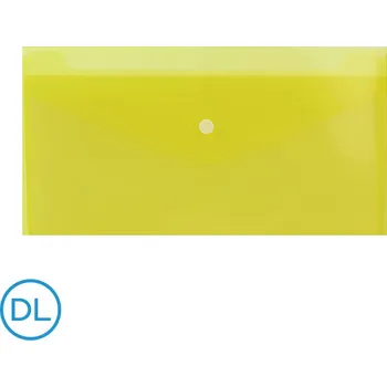 Obal spisový s klopou a drukem DL žlutý
