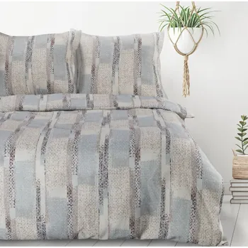 Povlečení Prostěradla - potisk kombinující vzor látky s jemnými proužky 3 díly: 1ks 220x200 + 2ks 70x80