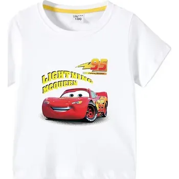 Dívčí tričko Dětské tričko CARS Lightning McQueen (mix barev) Barva: Bílá, Velikost: 150
