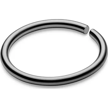 Piercing 10mm piercing jednoduchý kroužek z titanu stříbrné barvy - Seizmont