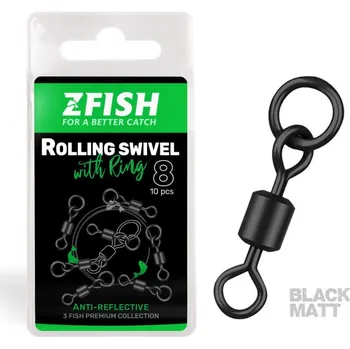 Z - fish ZFISH Obratlík Rolling Swivel with Ring Black Matt vel.8/26Kg