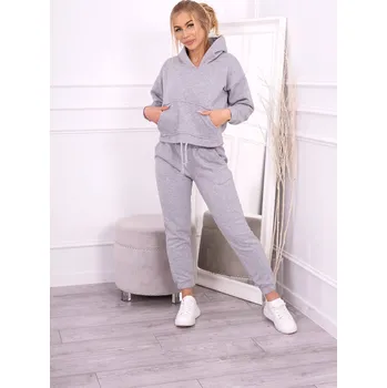 Hřejivá souprava s mikinou se zavazováním vpředu šedá UNI