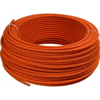 Síťový kabel Instalační kabel DIGITUS kat.7, S/FTP, Dca, AWG 23/1, LSOH, 50 m, oranžový