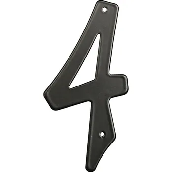 Domovní číslo RN.105HR.4.AL.C číslo 105mm černé "4" Černá