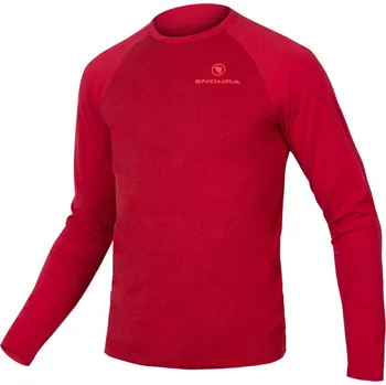 cyklistický dres Triko s dlouhým rukávem ENDURA One Clan Raglan Rust Red - S