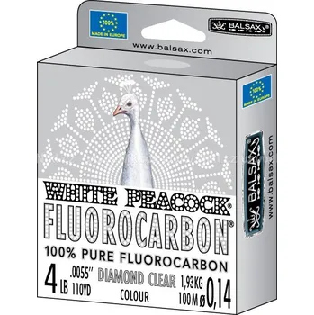 Balsax Fluorocarbon White Peacock 50m Nosnost: 13,3kg, Průměr: 0,40mm