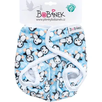 Plenkové kalhoty Bobánek Svrchní kalhotky extra jemné patentky - Tučňáci