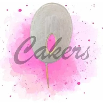 Jedlá dekorace na dort Čokoládové číslo stříbrné 0