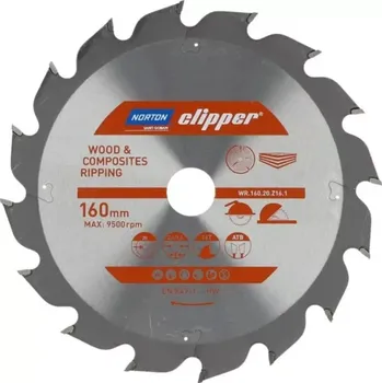 Pilový kotouč Pilový kotouč Norton Clipper, 160x20 Z16 Wood ripping