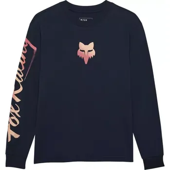 Dámské oblečení Fox Womens Scripted Long Sleeve Tee XS midnight blue