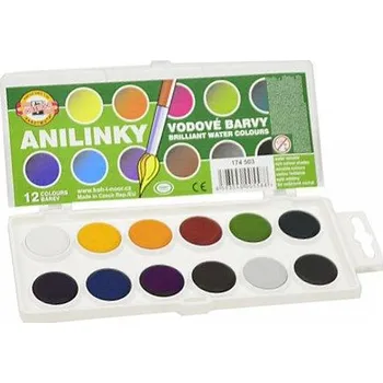 Vodová barva Vodové barvy 12 barev brilantní - ANILINKY