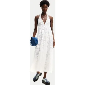 Dámské šaty Desigual Letní šaty Toronto 24SWVK46 Bílá Regular Fit XL