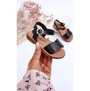 Dívčí sandály Klasické dětské sandály Izzy Barva: Černá, Velikost: 19