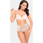 Lesklé béžové kalhotky s vysokým pasem Babell BBL 198 S-2XL Velikost: M