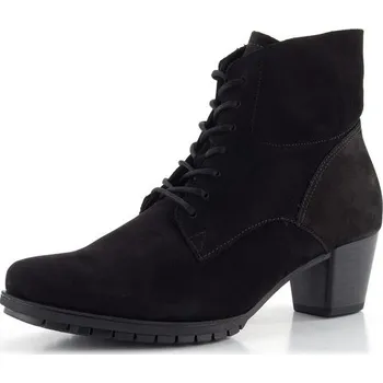 Dámské kozačky Gabor kotník pro široké chodidlo nubukový černý 56.605.47 - 39 | P688303