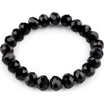 Náramek Náramek pružný z broušených korálků s AB efektem Varianta: 6 černá, Balení: 1 ks