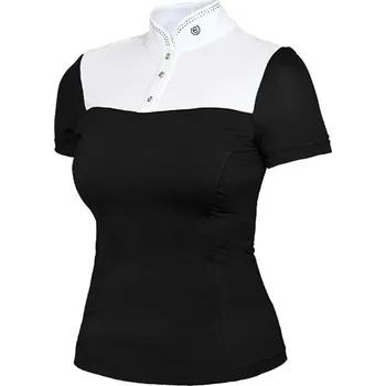 Tričko dámské závodní s krátkým rukávem EQUESTRIAN STOCKHOLM Black Edition, vel. L