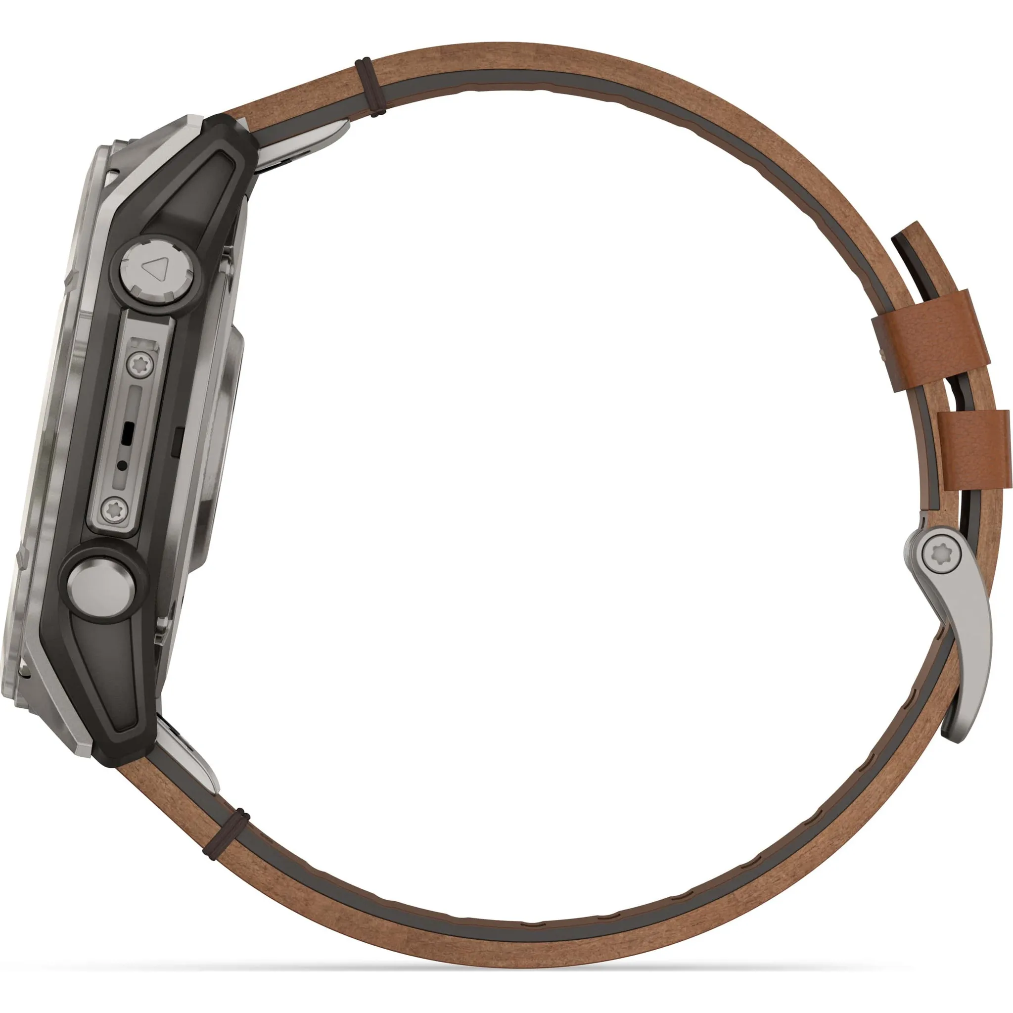 Fotografie 5 - Chytré hodinky Garmin fēnix 8 51 mm Sapphire Titanium/Brown Leather Band