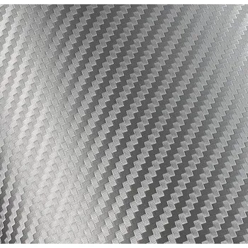 Samolepicí dekorace na vozidlo Samolepicí carbonová tuning folie stříbrná 152x180cm folie carbon