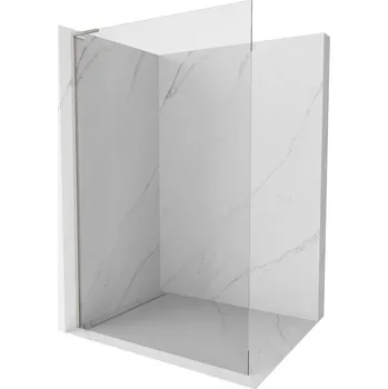 MEXEN/S - Kioto L Sprchová zástěna WALK-IN 80 x 200, transparent, nikl kartáčovaná 800-080-103-97-00