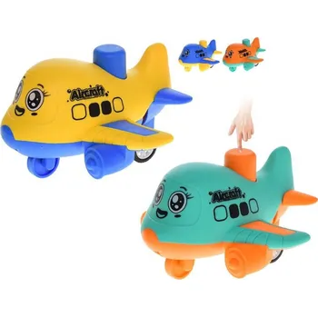 Hračka pro nejmenší Letadlo 10 cm po stlačení jezdící