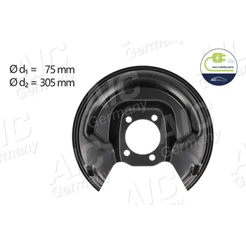 Brzdový kotouč Ochranný plech proti rozstřikování, brzdový kotouč A.I.C. 58262