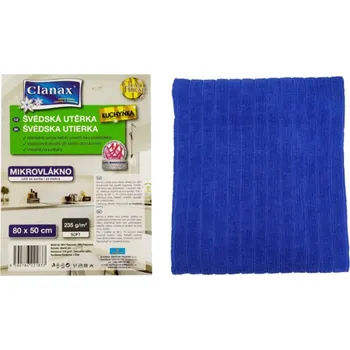 Utěrka Clanax Švédská utěrka mikrovlákno kuchyňská modrá 80 x 50 cm 235 g