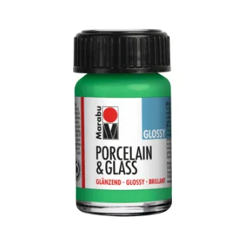 Speciální výtvarná barva Dekorační barva na sklo a porcelán Marabu 15ml Barva: 158 - Zelená