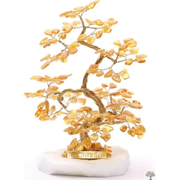 Drahý kámen Magieprirody.cz Jantarový stromeček štěstí 14 cm - R7 - #256