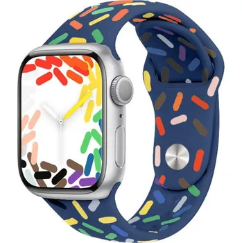 Silikonový řemínek Pride edition pro Apple Watch 38/40/41/42mm Barva: Tmavě modrá