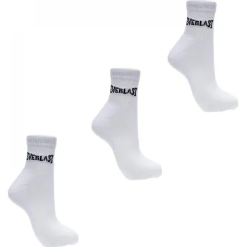 Pánské ponožky Everlast Quarter Sock 3 Pack Mens White Mens 12+