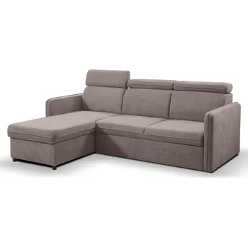 Sedací souprava Rozkládací rohová sedačka BARONA světle hnědá