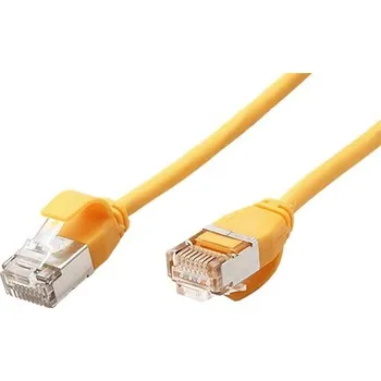 Síťový kabel ROLINE U/FTP patchkabel kat. 6a, tenký, LSOH, 3m, žlutý - 21.15.3326