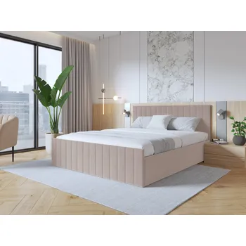 Postel Eka Čalouněná postel EMILY 180x200 cm Barva látky Trinity: (2305) Tmavá béžová