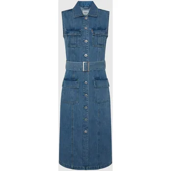 Dámské šaty Pepe Jeans Dámské šaty LIZ Barva: denim (odpovídá obrázku), Velikost: S