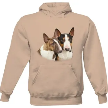 Pánská mikina Pánská mikina s kapucí s potiskem Mini bulteriéři pánské