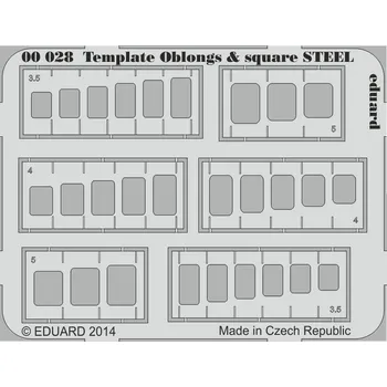 Plastikový model Eduard Template oblongs & square STEEL
